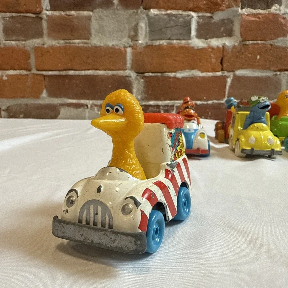 1981 SESAME STREET‎ DIE CAST CARS Big Bird Cookie Monster Playskool Muppets 12